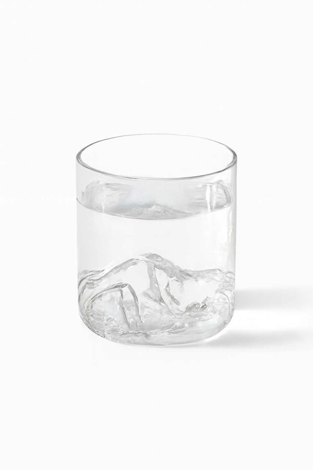 Vaso de cristal con diseño de montaña - 300ml