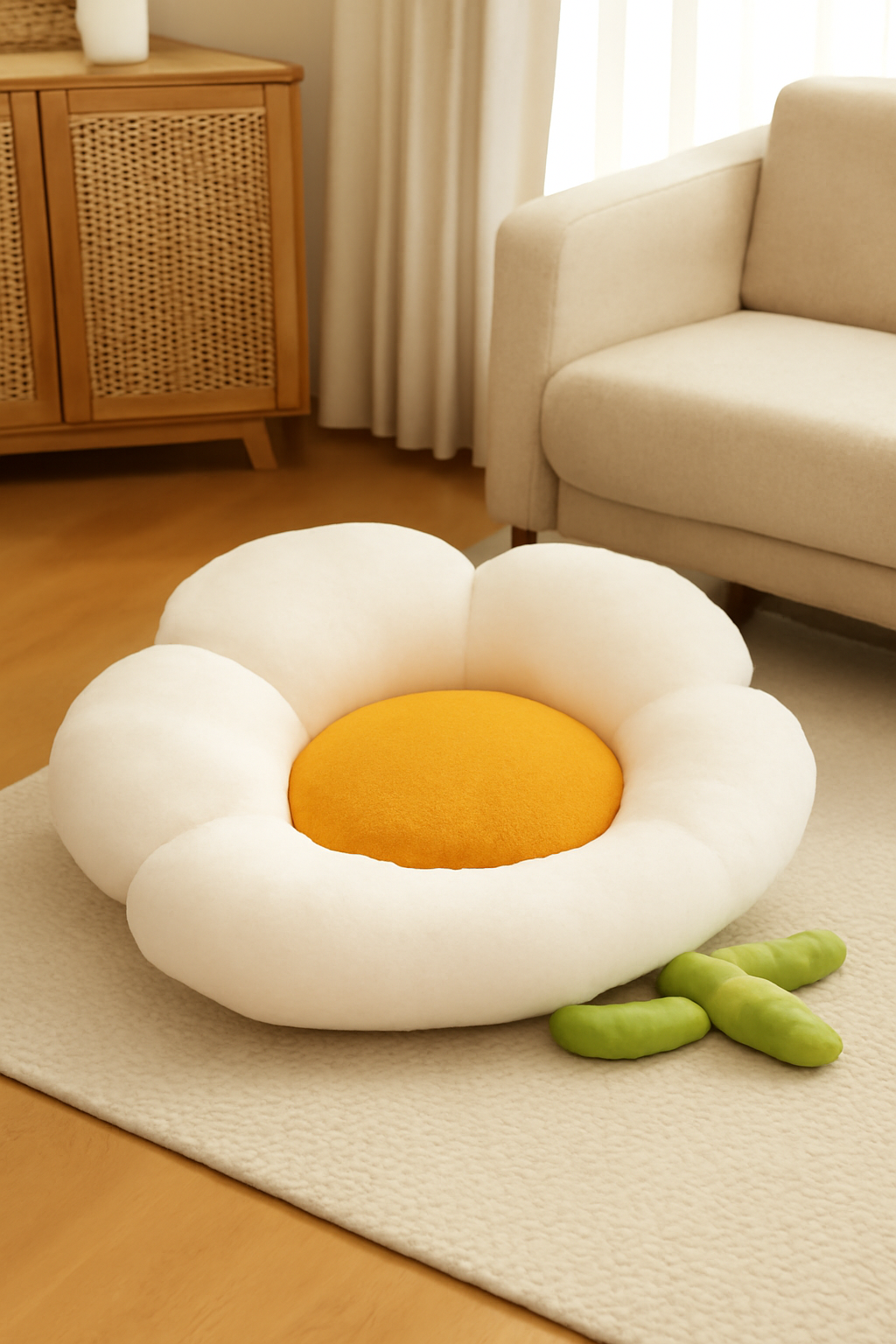 Puff en forma de flor